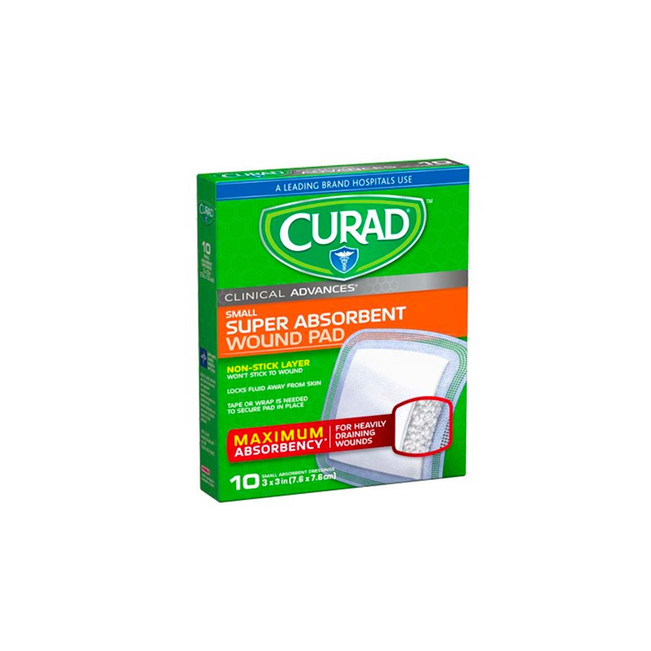 Clinical Advances Super Absorbent Small Wound Pads Box of 10 - MazenOnline Main image