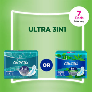 Always Ultra Sanitary Pads Extra Long Single Pack 7 Pads - MazenOnline