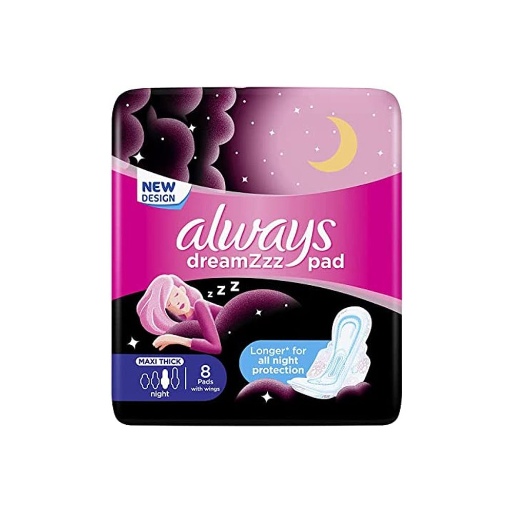 Always Dreamzzz Maxi Thick Night with Wings Unscented – Pink 8 Pads - MazenOnline