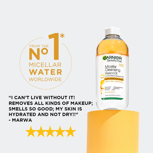 garnier micellar water water in oil cleansing