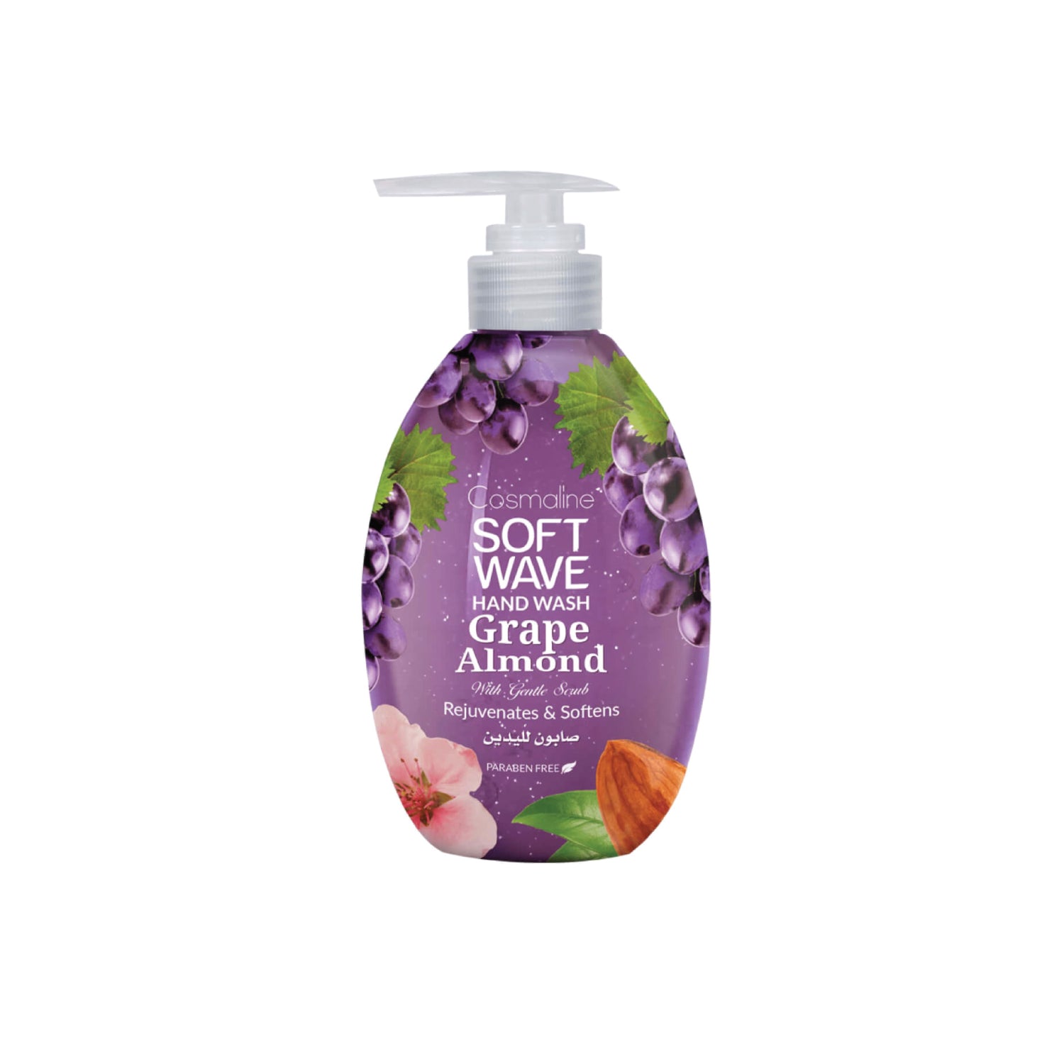 Soft Wave Hand Wash Scrub Almond Grape 550ml - MazenOnline