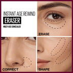 maybelline instant age rewind concealer swatches