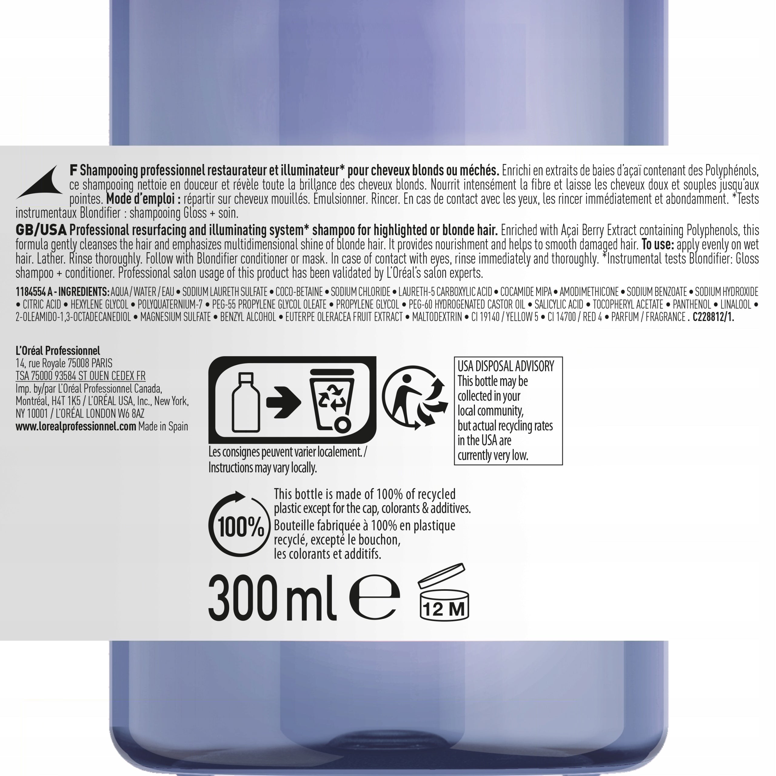 Serie Expert Blondifier Gloss Shampoo - MazenOnline