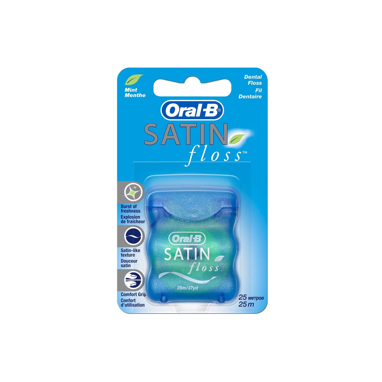 ORAL-B SATIN FLOSS MINT 25M - MazenOnline Main image