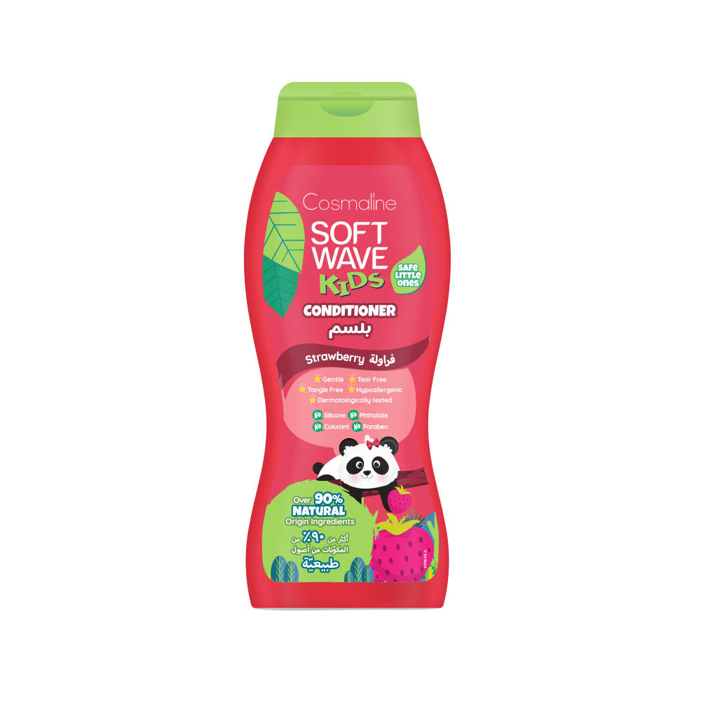 Soft Wave Kids Conditioner Strawberry Over 90% Natural Origin Ingredients 400ml - MazenOnline Main image