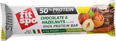 Fitspo Slim Protein Bar Chocolate & Hazlenuts 50 G - MazenOnline
