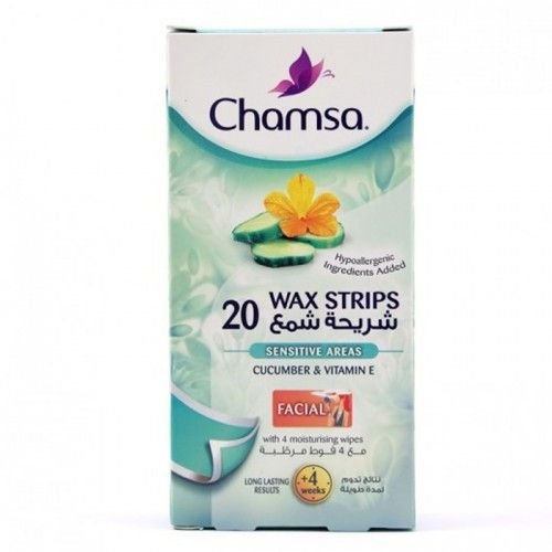 Sensitive Areas Cucumber & Vitamin E Facial Wax Strips 20's - MazenOnline