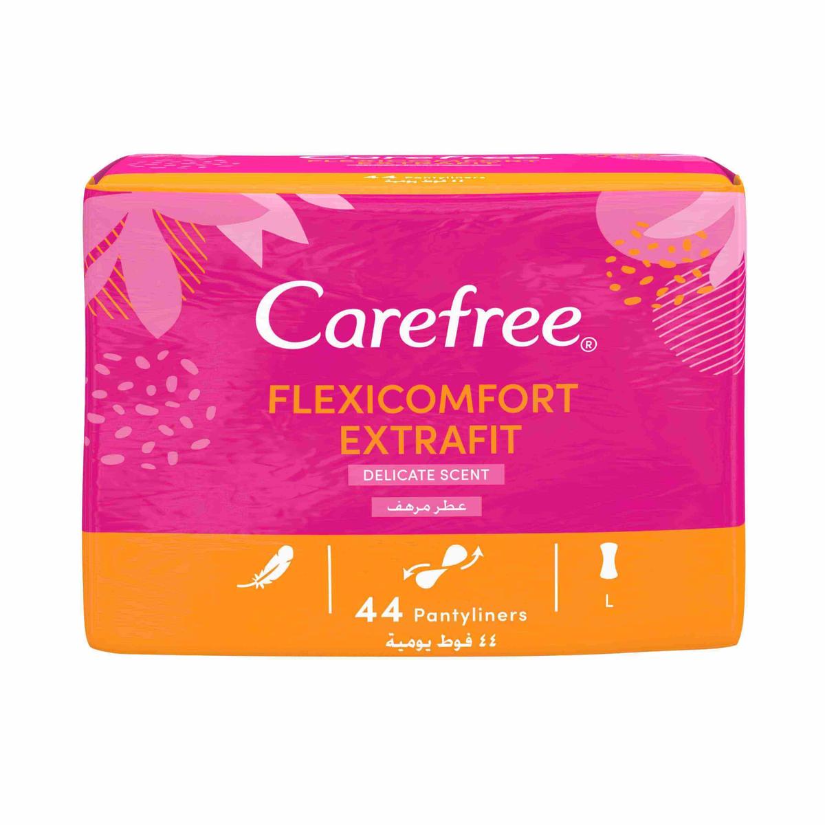 Carefree Flexi Comfort Extrafit Delicate Scanted Pantyliner 44 Pieces - MazenOnline Main image