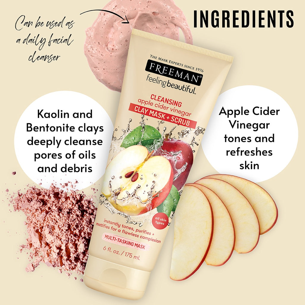 Apple Cider Vinegar Clay Mask And Scrub, 175ml - MazenOnline