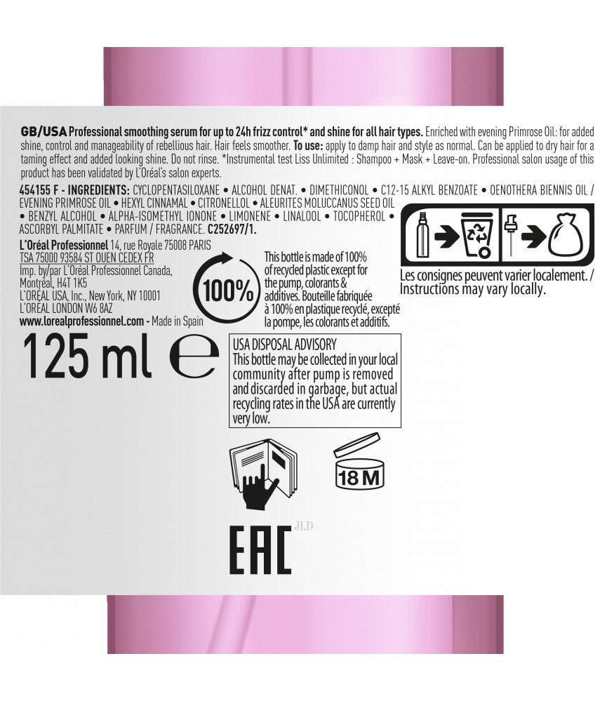 Liss Unlimited Professional Smoother Serum - MazenOnline