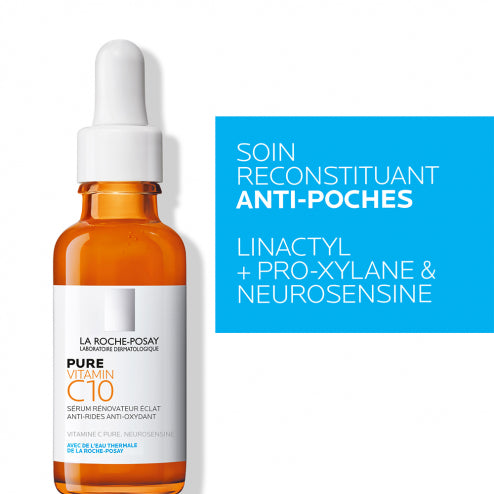 10% Pure Vitamin C Anti Aging Face Serum for Wrinkles + FREE Travel Size Hyalu B5 Pure Hyaluronic Acid Serum 10ml - MazenOnline