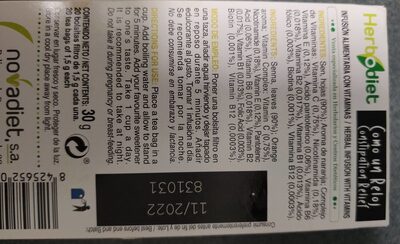 NOvadiet Herbodiet Constipation Relief 20 Bags - MazenOnline