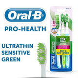 Ultrathin Sensitive (Green) Manual Toothbrush - Pack of 3 - MazenOnline